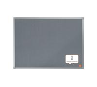 Nobo Felt Noticeboard, 1200 x 900 mm, Aluminium Trim, Corner Wall Mounting, Essence Range, Grey, 1915206