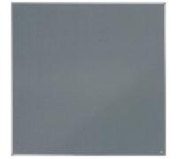 Nobo Felt Noticeboard, 1200 x 1200 mm, Aluminium Trim, Corner Wall Mounting, Essence Range, Grey, 1915457