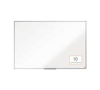 Nobo Non-Magnetic Melamine Whiteboard, 2400 x 1200mm, Aluminium Trim, Corner Wall Mounting, Includes Whiteboard Pen Tray, Essence Range, 240 x 120cm, White, 1915223