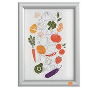 Nobo Essence Mitred A4 Poster Frame Snap-Open with Anti-Glare Cover | Snap frame, anti-glare polypropylene cover, 25mm mitred corners, wall mount, schools, offices, shops, hotels