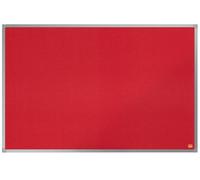 Nobo Felt Noticeboard, 900 x 600 mm, Aluminium Trim, Corner Wall Mounting, Essence Range, Red, 1904066
