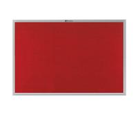 Nobo EuroPlus Felt Noticeboard with Fixings and Aluminium Frame, 1800 x 1200 mm - Red