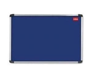 Nobo EuroPlus Felt Noticeboard with Fixings and Aluminium Frame, 2400 x 1200 mm - Blue