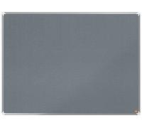 Nobo Felt Notice Board, 1200 x 900 mm, Aluminium Trim, Corner Wall Mounting, Premium Plus, Grey, 1915196