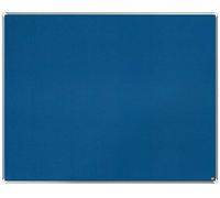 Nobo Felt Notice Board, 1500 x 1200 mm, Aluminium Trim, Corner Wall Mounting, Premium Plus, Blue, 1915191