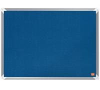 Nobo Felt Notice Board, 600 X 450 mm, Aluminium Trim, Corner Wall Mounting, Premium Plus, Blue, 1915187