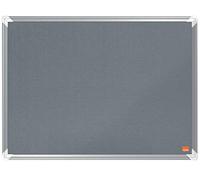 Nobo Premium Plus Felt Notice Board 600 x 450mm Grey 1915194