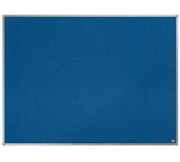 Nobo Felt Noticeboard, 1200 x 900 mm, Aluminium Trim, Corner Wall Mounting, Essence Range, Blue, 1904071