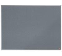 Nobo Felt Noticeboard, 1200 x 900 mm, Aluminium Trim, Corner Wall Mounting, Essence Range, Grey, 1915206