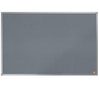Nobo Felt Noticeboard, 900 x 600 mm, Aluminium Trim, Corner Wall Mounting, Essence Range, Grey, 1915205