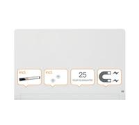 Nobo Glass Magnetic Whiteboard w/ Pen Tray Wall Hanging Office Noticeboard