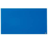 Nobo Glass Magnetic Whiteboard with Removable Pen Tray, 1000 x 560 mm, InvisaMount Mounting System, Impression Pro, Blue, 1905188