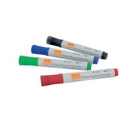 Nobo Glass Whiteboard Marker Assorted (4 Pack) 1905323