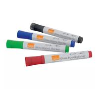 Nobo Glass Whiteboard Markers (4 pcs)
