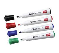 Nobo Glide Dry Wipe Marker - Assorted (Pack Of 4)