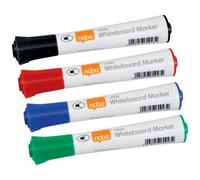 Nobo Glide Drymarker for Dry Erase Whiteboards Flipchart Pads Stationery 4pcs