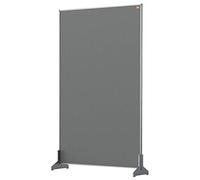 Nobo Impression Pro 1.8 m High Desk Divider, Felt Surface, Grey, 600 x 1000 mm, 1915503