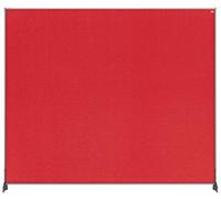 Nobo Impression Pro 1.8 m High Desk Divider, Felt Surface, Red, 1200 x 1000 mm, 1915511