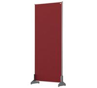 Nobo Impression Pro 1.8 m High Desk Divider, Felt Surface, Red, 400 x 1000 mm, 1915514