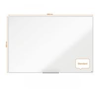 Nobo Enamel Magnetic Whiteboard With Pen Tray, 1800 x 1200mm, Slim Trim Frame, InvisaMount Mounting System, Impression Pro, 180 x 120cm, White,1915399