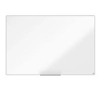 Nobo Enamel Magnetic Whiteboard With Pen Tray, 1500 x 1000mm, Slim Trim Frame, InvisaMount Mounting System, Impression Pro, 150 x 100cm, White, 1915397