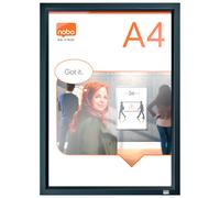 Nobo Impression Pro Frame Graphite Gray A4 Poster Holder Clear