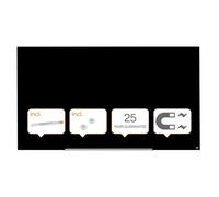 Nobo Glass Magnetic Whiteboard with Removable Pen Tray, 1900 x 1000 mm, InvisaMount Mounting System, Impression Pro, Black, 1905182