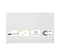 Nobo Impression Pro Glass Magnetic Whiteboard With Concealed Pen Tray 1260 x 710mm, none