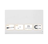 Nobo Impression Pro Glass Magnetic Whiteboard With Concealed Pen Tray 1900 x 1000mm, none