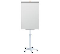 Nobo Impression Pro Mobile Steel Magnetic Whiteboard Easel, With Locking Castor Wheels, Free Standing Adjustable Wheeled Dry Wipe Memo Board With Pen Tray Holder & Flipchart Hooks, White, 1902386
