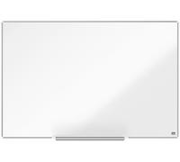 Nobo Magnetic Steel Whiteboard With Pen Tray, 900 x 600mm, Slim Trim Frame, InvisaMount Mounting System, Impression Pro, 90 x 60cm, White,1915402