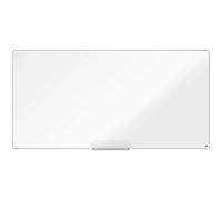 Nobo Magnetic Steel Whiteboard With Pen Tray, 1800 x 900mm, Slim Trim Frame, InvisaMount Mounting System, Impression Pro, 180 x 90cm, White,1915405