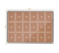 Nobo Premium Plus 18xa4 Sheets Interior Cork Surface Display Case With Sliding Door Clear