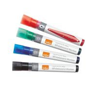 Nobo 1902408 Liquid Ink Drywipe Markers pack of 4