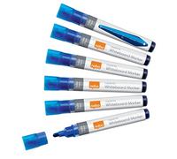Nobo Liquid Ink Drywipe Whiteboard Pens, 3 mm Bullet Tip, Pack of 10, 1915378, Coloured