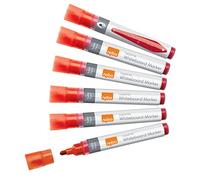 Nobo Liquid Ink Whiteboard Pens Bullet Tip 10 Pack Red