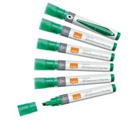 Nobo Liquid Ink Drywipe Whiteboard Pens, 4 mm Chisel Tip, Pack of 10, 1915385, Coloured