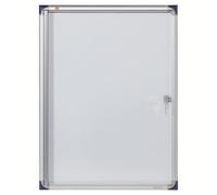 Nobo Lockable Whiteboard Display Case Slimline Noticeboard Home Office 4xA4