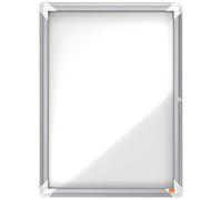 Nobo Magnetic Lockable Notice Board 4 x A4, Premium Plus, White, 1902557