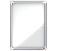Nobo Magnetic Lockable Notice Board 4 x A4, Premium Plus, White, 1902557