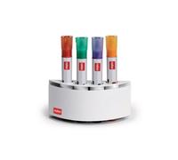 Nobo Magnetic Pen Holder, Takes 4 Drywipe Markers, White, 8018500