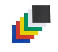 Nobo Magnetic Squares Vinyl Self-Adhesive 150x150mm Black [Pack of 6]