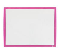 Nobo Small Magnetic Whiteboard, Vibrant Frame, Wall Mountable, Includes Matching Accessories, Home/Office, 585 x 430 mm, Pink, 2104177