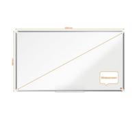 Nobo Premium Plus Widescreen Steel Magnetic Whiteboard - 1220x690mm, Aluminium Trim, EU Ecolabel Certified, 1915372