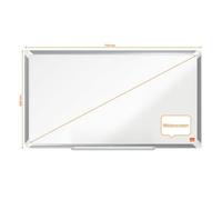 Nobo Magnetic Whiteboard Wide Premium Plus Dry Erase Steel Office Wall Hanging