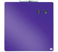 Nobo Mini Magnetic Whiteboard Coloured Tile, Frameless, Dry Wipe, Easy Clean, Wall Mountable, Home/Office, 360 x 360 mm, Purple, 1903897