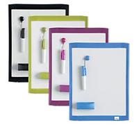 Nobo 1903816 Mini Magnetic Whiteboard With Coloured Frame, Dry Wipe, Wall Mountable, Includes Whiteboard Pen, Magnets, Eraser & Foam Adhesive Mounting Pads, 216 x 280 mm (Assorted Color)