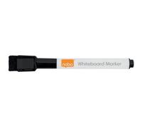 Nobo Mini Whiteboard Pen With Magnetic Eraser Cap 6 Pack Black 2104184
