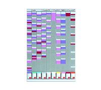 Nobo - Multi-Purpose T-Plug Wall Planner Kit, 10 Columns & 54 Slots, Index 2, Multi-Coloured T-Plugs & Indexes Included, 2901000
