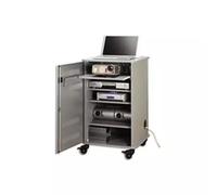 Nobo Grey Multimedia Projection Trolley Cabinet